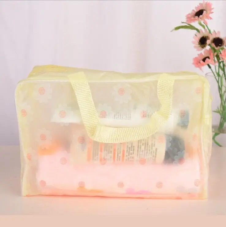 Portable Travel Toilet Bag Cosmetic Bags Large Capacity Transparent Plastic Cosmetic Storage Bag for Men and Women
