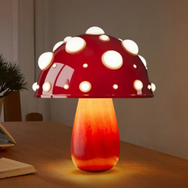 

Mushroom Table Lamp USB Charging Reading Table Light Decoration Bedroom Bedside Dimming Atmosphere Lamp Small Night Lamp Gift