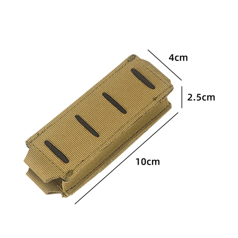 Tactical Molle 9mm Magazine Pouch Single Mag Holder Military Universal Laser Cut Flashlight Pouch Knife Pocket Hunting Gear