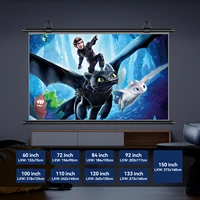 XIAOHUI Anti-light Thick HD Projector Screen 16:9 No-hole Wall-mounted Home Projection Screen 60/72/84/92/100/110/120/133inch - Image 3