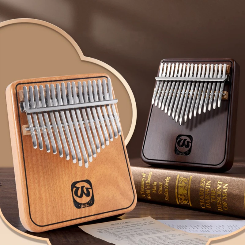 

17 21 Keys Kalimba Professional Finger Piano Full Veneer Solid Wood Black Walnut Kalimba 17 Key Thumb Piano Keyboard Instrument