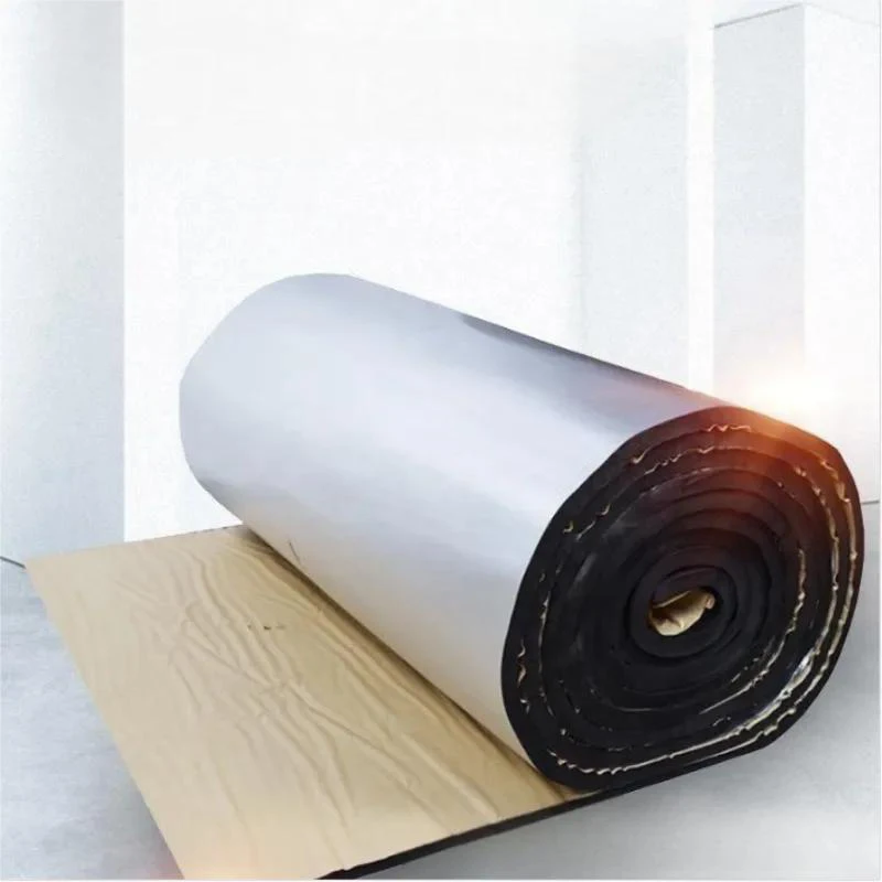 Soundproofing Cotton Sound Insulation Cotton Self Adhesive Aluminum Foil Backing Adhesive Soundproof Cotton B1 Grade Flame Retardant Insulation Cotton Roof Aluminum Foil