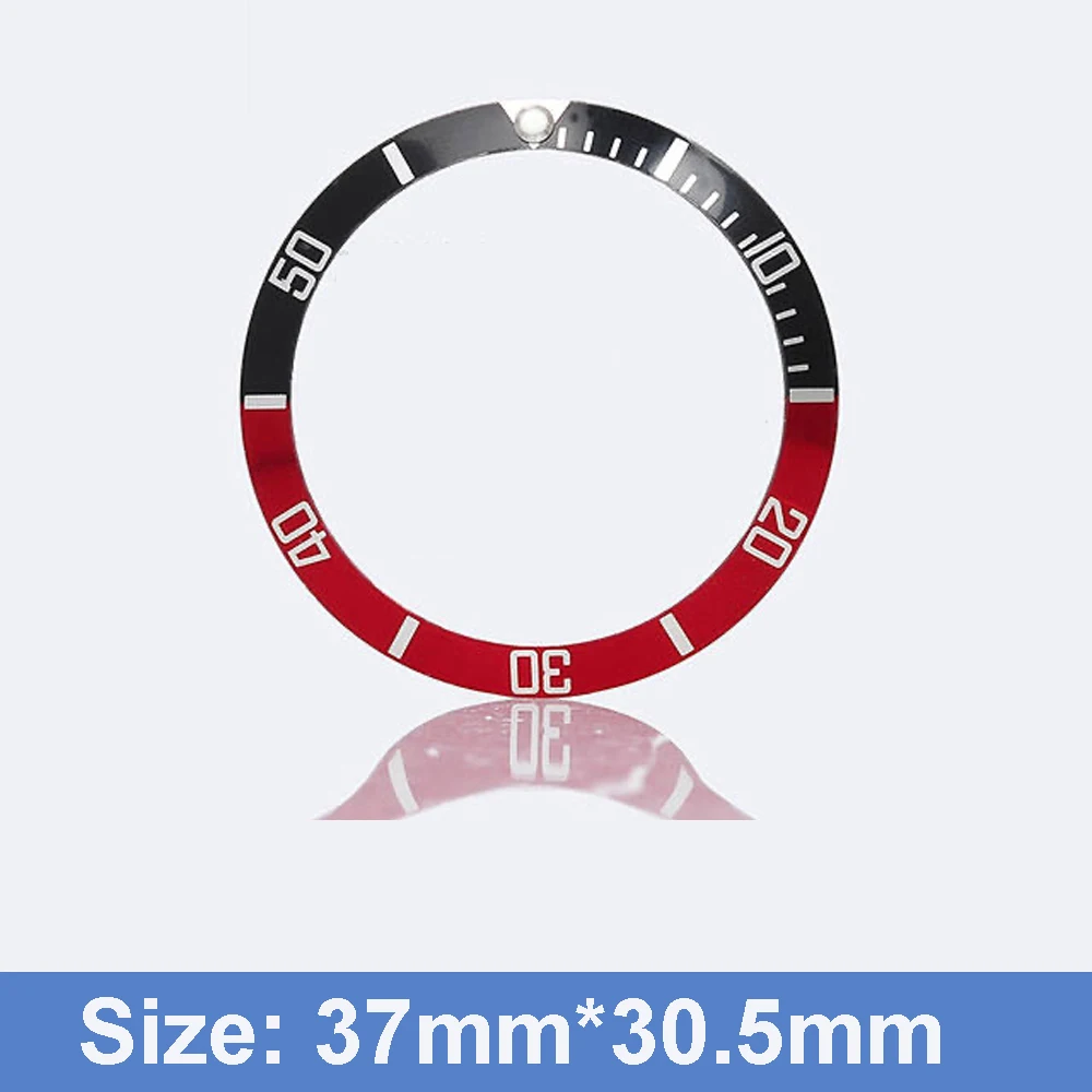 Watch Face Aluminum Loop Bezel Insert Ring Mens Watch Replacement Part Accessories Face Bezel Repair Tool 37*30.5mm
