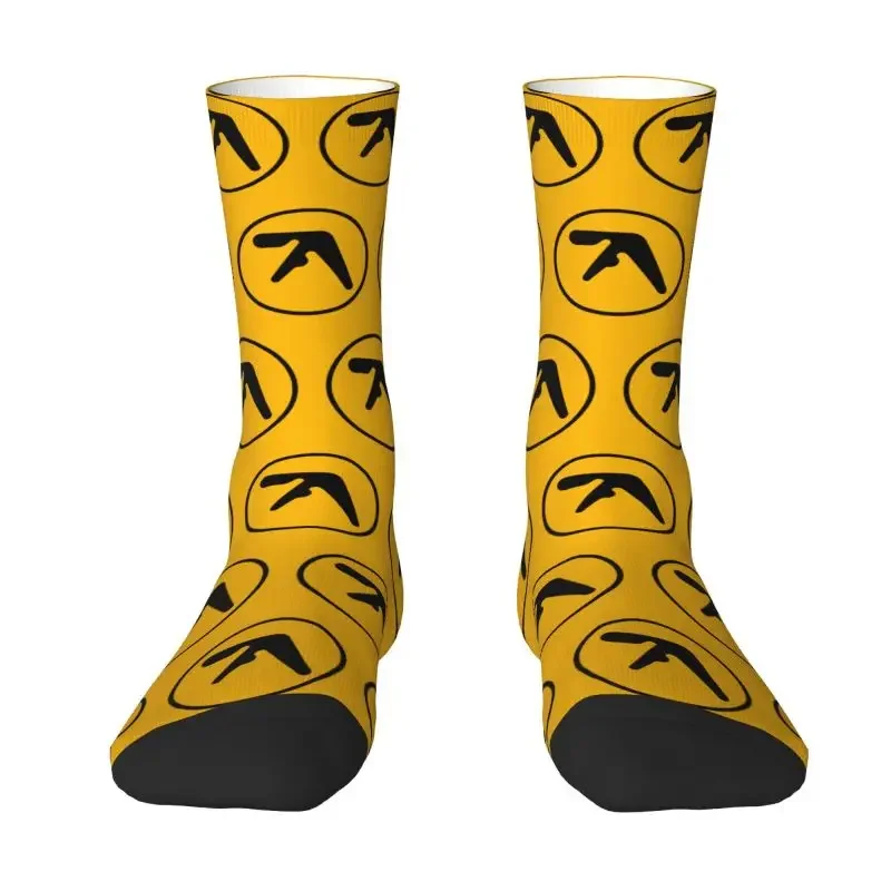 

Cute men's Aphex Twin dress socks unisex comfortable warm 3D printing electronic music artist crew socks