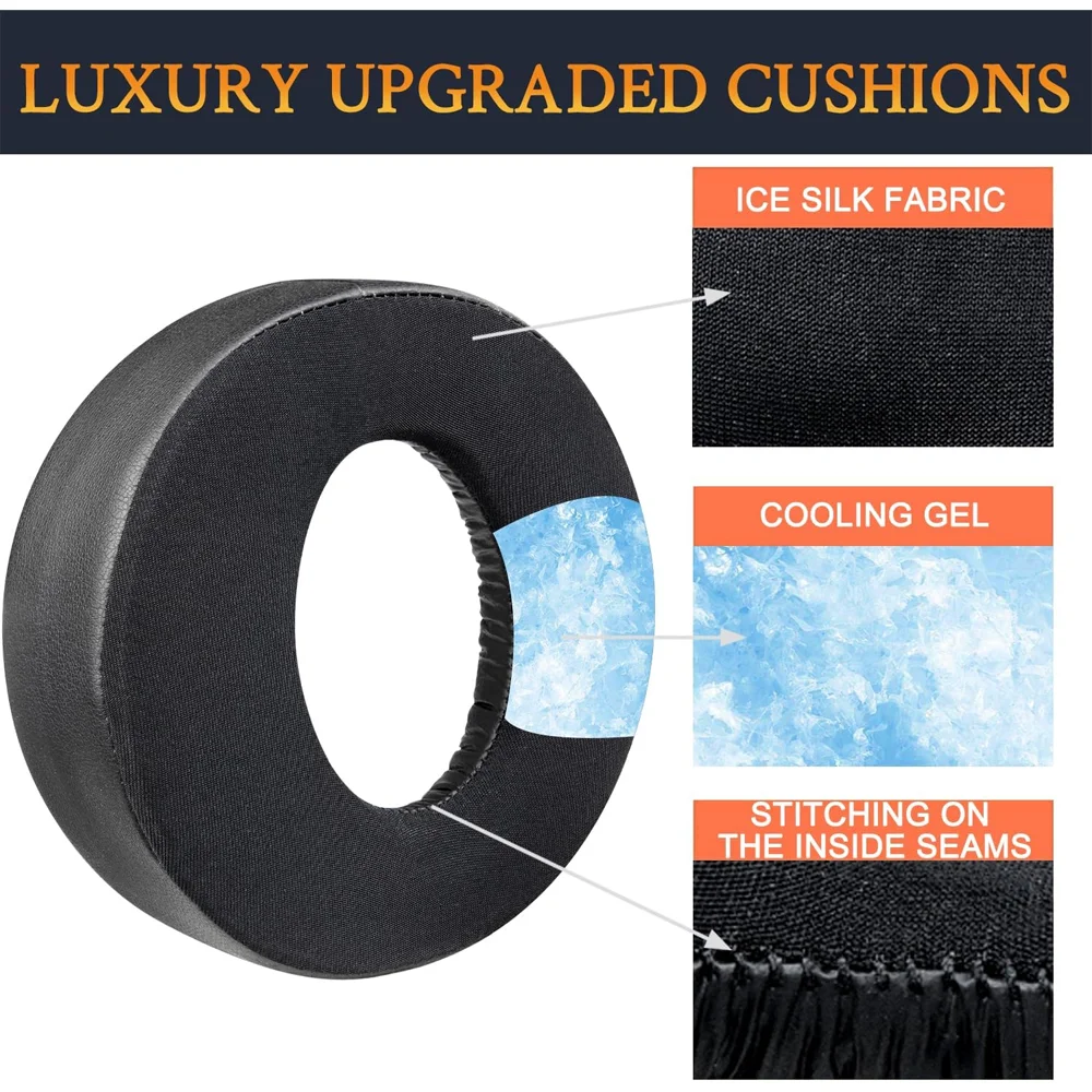 Earpads Compatible for Sony ps3 ps4 Gold Wireless CECHYA-0083 leather foam Ear Pads Cushions Replacement Over-Ear Headphones