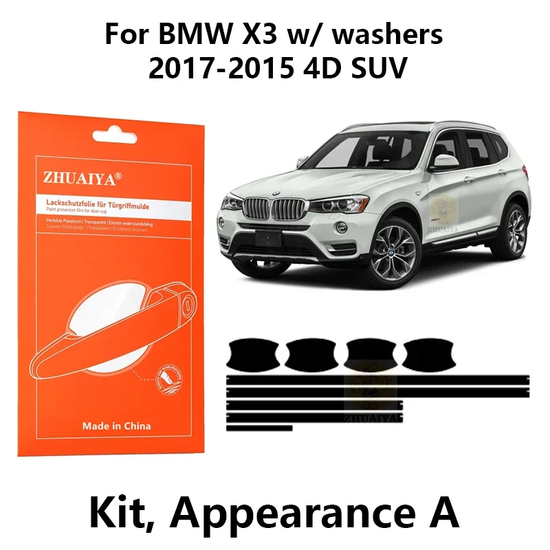 

Защитная пленка ZHUAIYA для красок дверной ручки, ТПУ PPF для BMW X3 w/стиральных машин 2017-2015 4D SUV