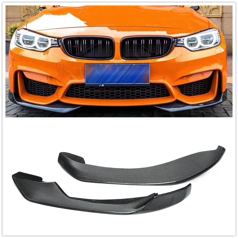 

For BMW F80 M3 F82 F83 M4 2014-2019 Real Carbon Fiber Front Bumper Side Splitter Lip Lower Air Intake Vent Spoiler Corner Cover