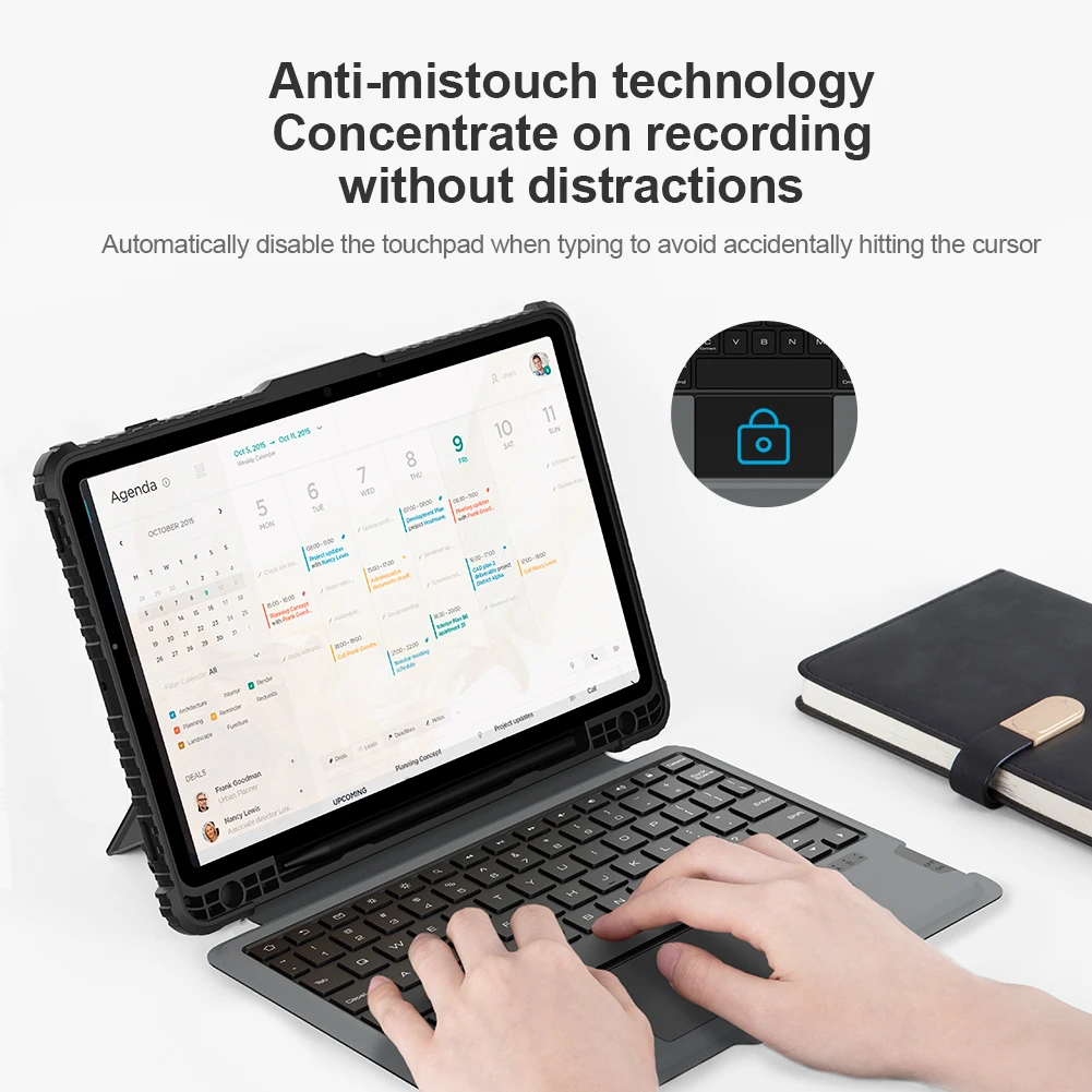Nillkin-capa de Teclado Backlight Mágico para Samsung Galaxy Tab s9 Smart Cover Bluetooth s8 Plus Tab s7 Plus - Imagem 3