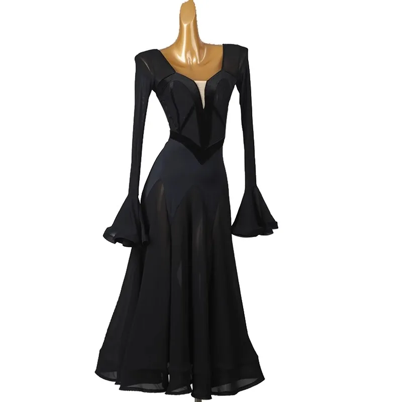 Waltz dance dress adult modern clothes costume for girl stage performance outfit evening carnival outfit stadium customized girl dance costume