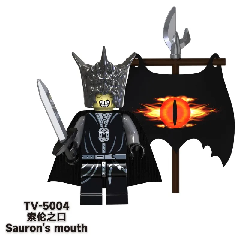 Ten-yearconstructionofthe king's ring for children,toy orcs,dwarf elves,knight Lohan,action figures,military wars,bricks, gifts. 4