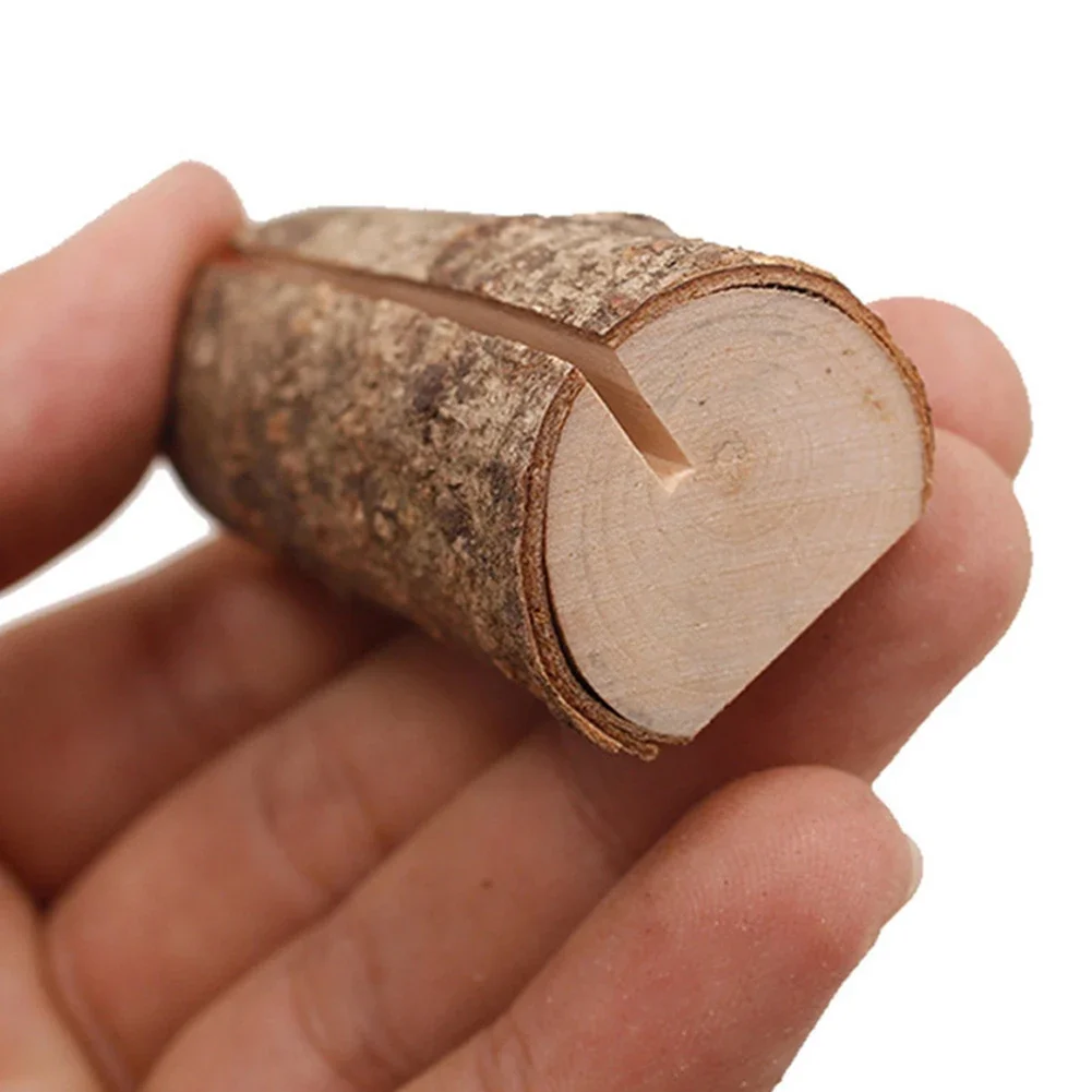 Rustic Natural Wood Place Card Holders 10Pcs Table Wooden Name Number Photo Holders Menu Stand Wedding Party Decoration place card holders