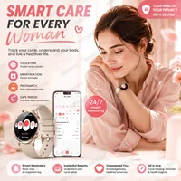 Nouvelle Montre Connectée Ultra-Mince 7,3 mm 2026 pour Femme avec Écran AMOLED, Cadran Personnalisable, Appel Vocal, Suivi Sportif et Santé 4