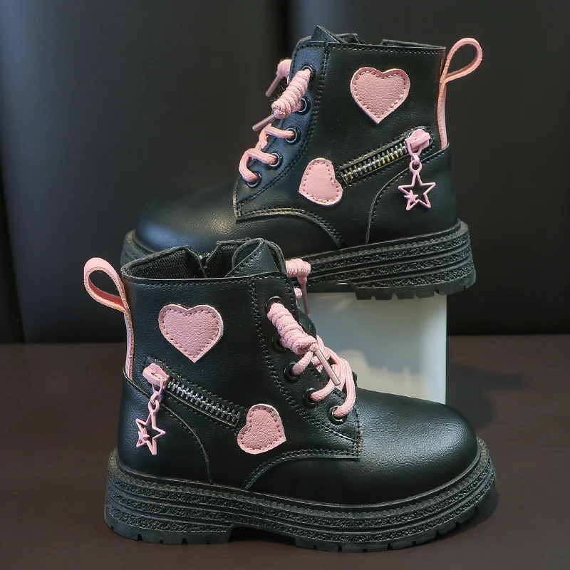 Botines antideslizantes de estilo coreano para niñas, botas
