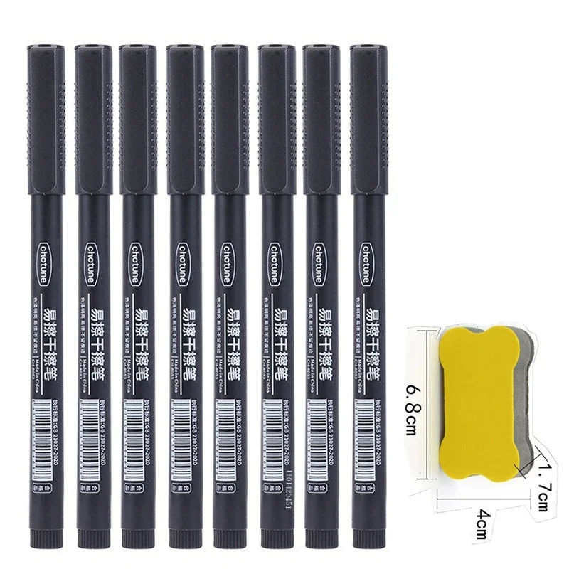 Ultra Fine Tip Dry Erase Markers Set - 0.5mm, 3 Vibrant Colors