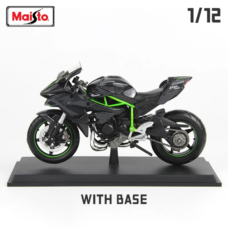Maisto 1:12 KAWASAKI NINJA H2R Motorcycle Alloy Diecast Model Toy with Base Simulation Motorbike Collection Gift Toys 1/18 Scale 5