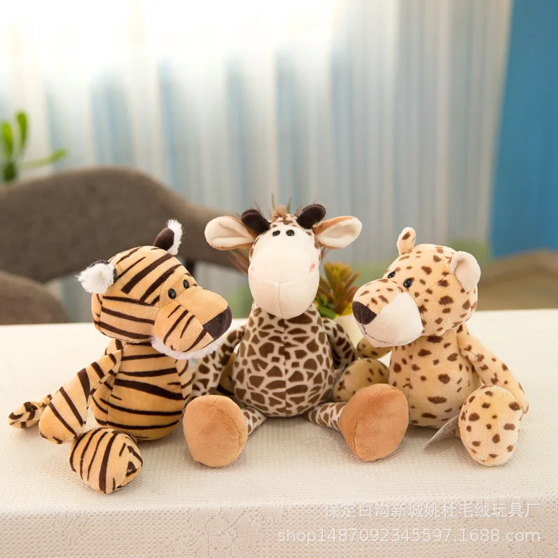 

Cute Forest Animal Plush Toy Elephant Monkey Lion Tiger Fox Deer Bear Stuffed Animals Kawaii Plush Kids Toys Gifts for Kids Girl
