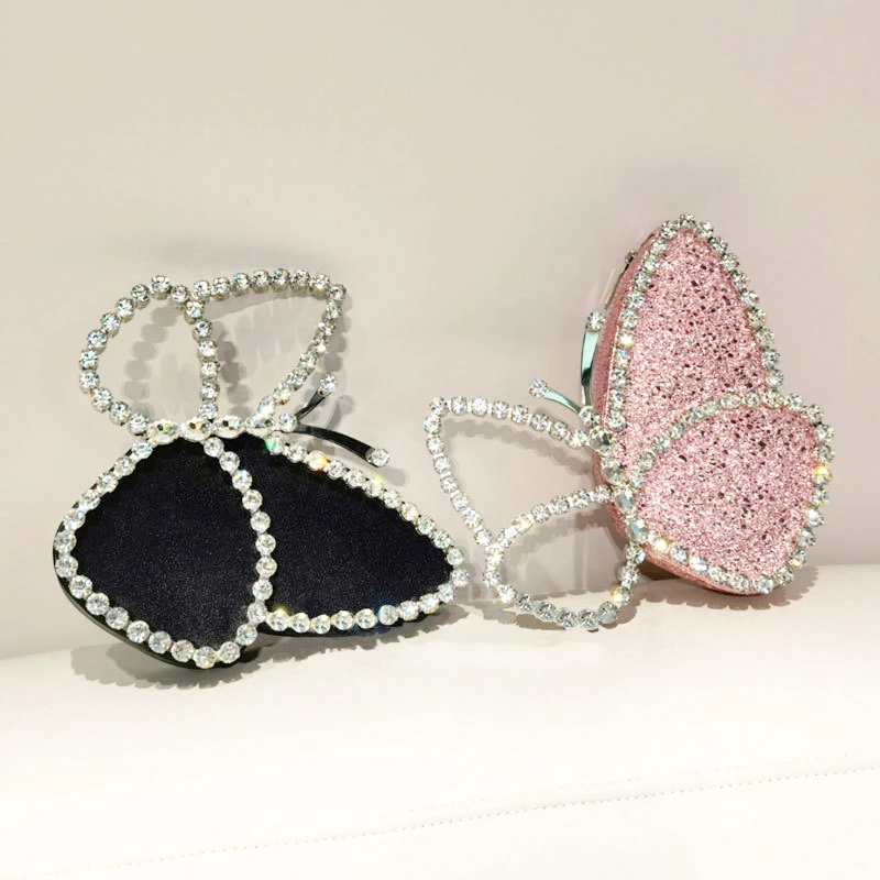 New In Bags For Women Diamond Rhinestone Butterfly Shaped Evening Clutch Bag  Handbags Wedding Purse Lady Dinner Bags