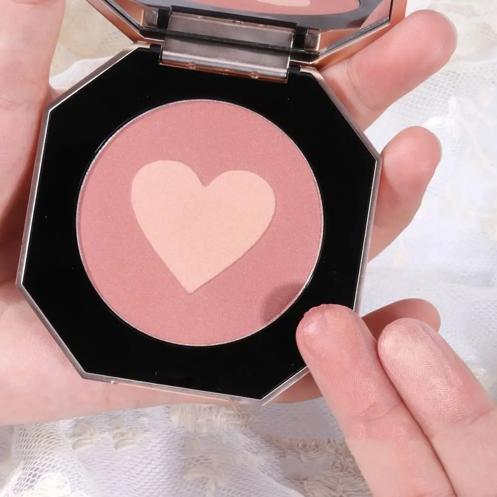 

Waterproof Blush Makeup Palette Professional Love-shape Lasting Rouge Plate Non-flyable Matte Cheek Blushes Makeup Cosmetics