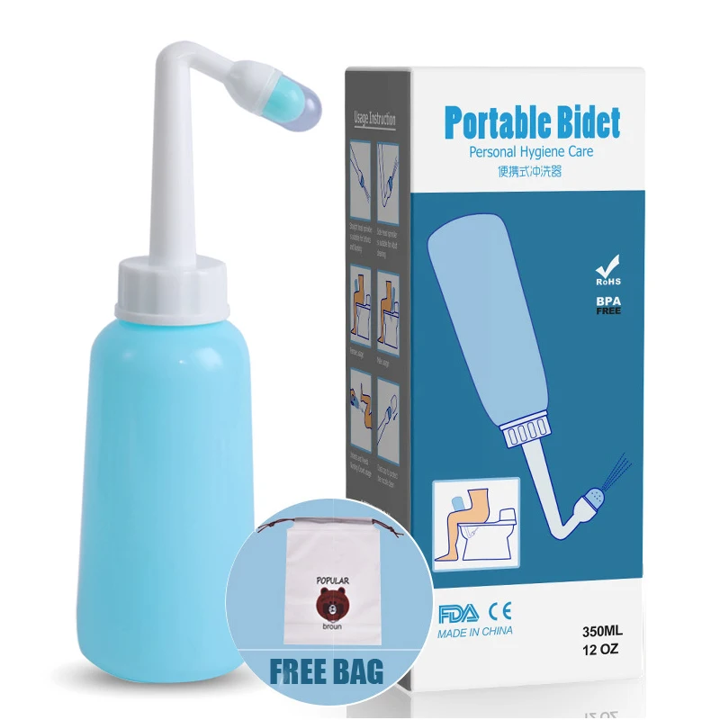 

350ml Portable Toilet Mobile Bidet Sprayer Pot Personal Cleaner Privacy Women Baby Cleansing Body Washer Hygiene Washing Bottle