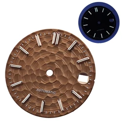 Enhanced Watch Dial with Green Luminous Accents - 28.5mm, Multicolor Options (Rose Coffee)