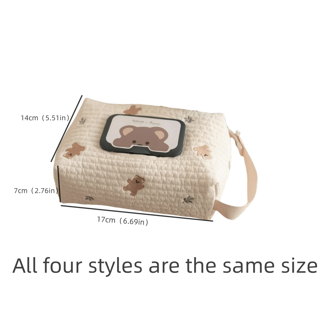 Car Tissue Box Hanging Cartoon Car Seat Back Tissue Hanging Bag Baby Stroller Wet Storage Bag