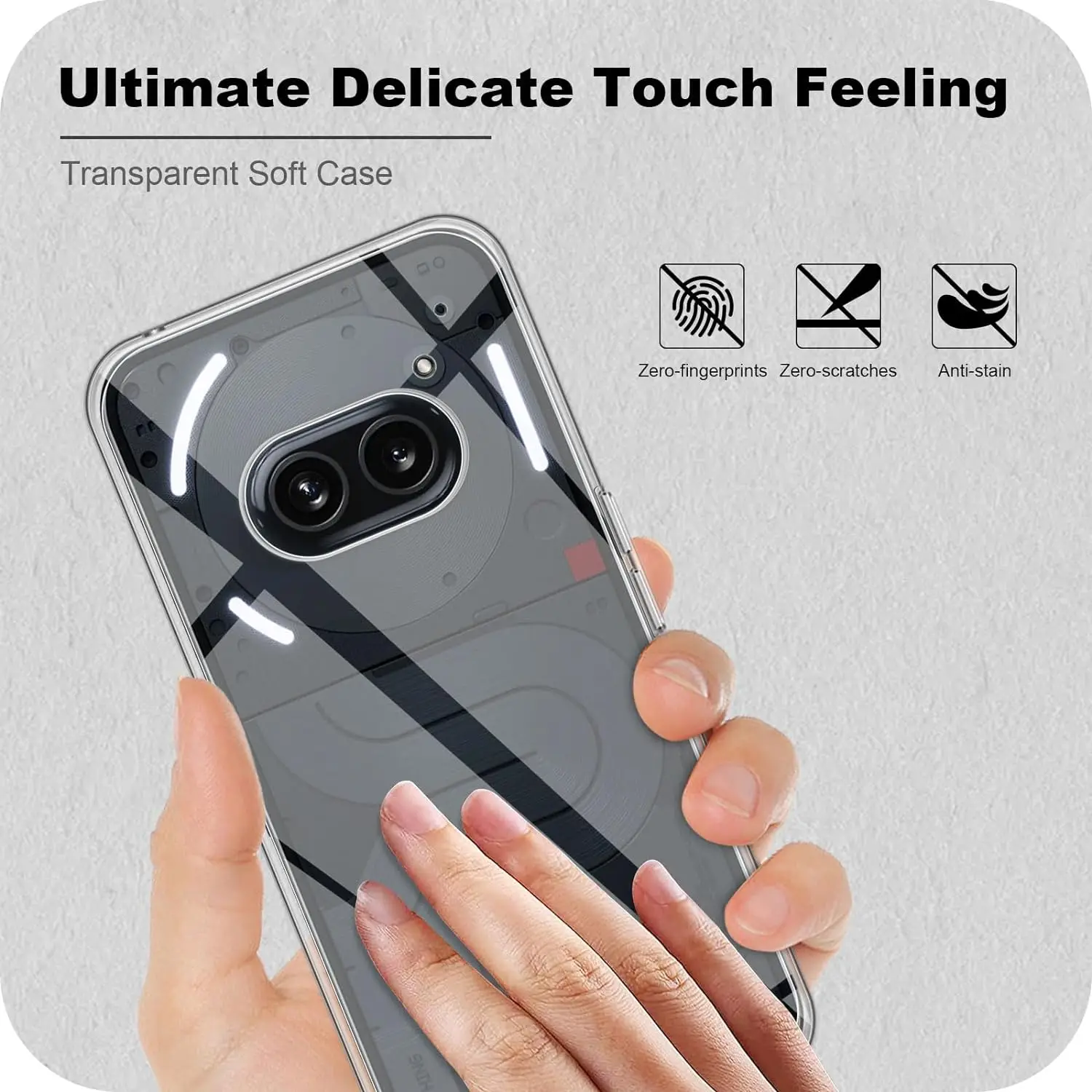 Ultra Thin Clear Soft TPU Camera Protection Phone Case Cover