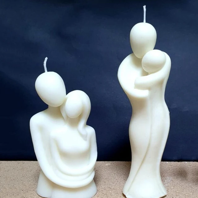 Grand moule à bougie en Silicone, Portrait de Couple romantique 3D, Art de  sculpture, aromathérapie, plâtre, décoration de maison, cadeau de mariage -  AliExpress