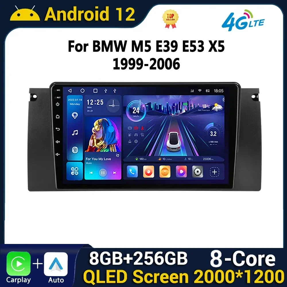 

Android Auto Car Radio Carplay for BMW M5 E39 E53 X5 1999-2006 GPS 4G Carplay Stereo Speakers Autoradio Car Radio Video Player