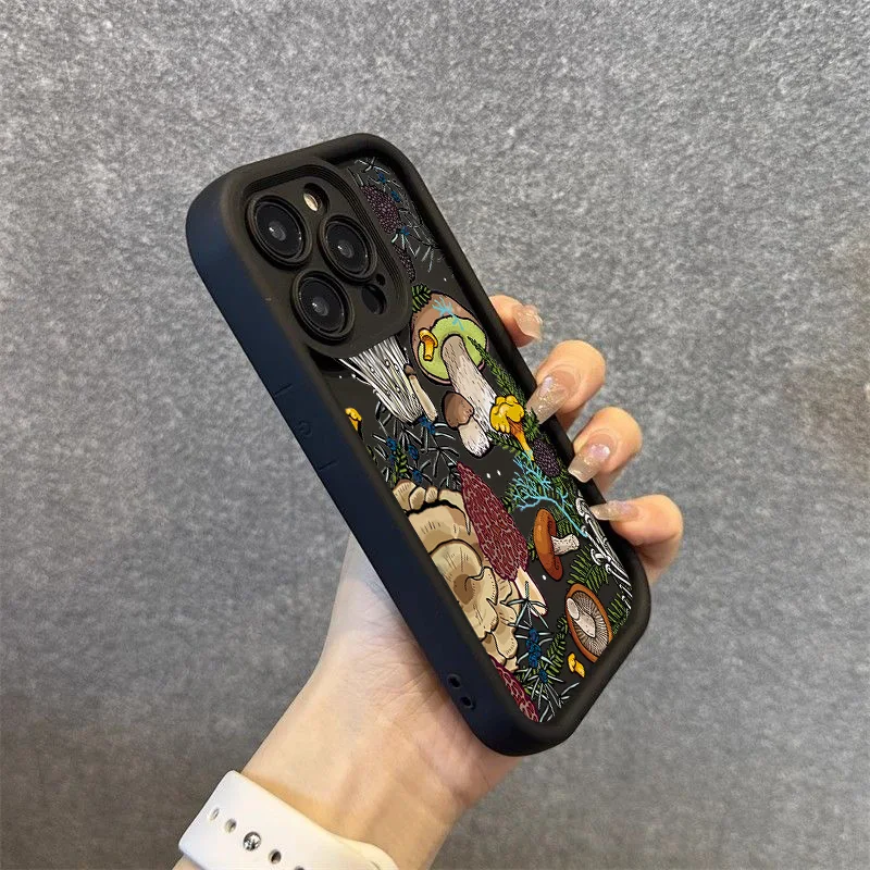 Colorful Mushroom Silicone Phone Case