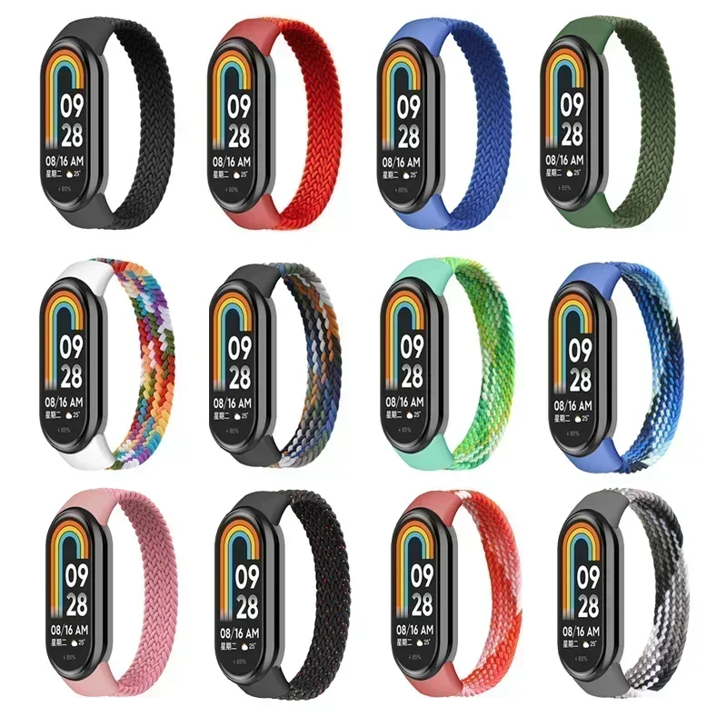 Braided Nylon Solo Loop Elastic Watchband Replacement Accessory