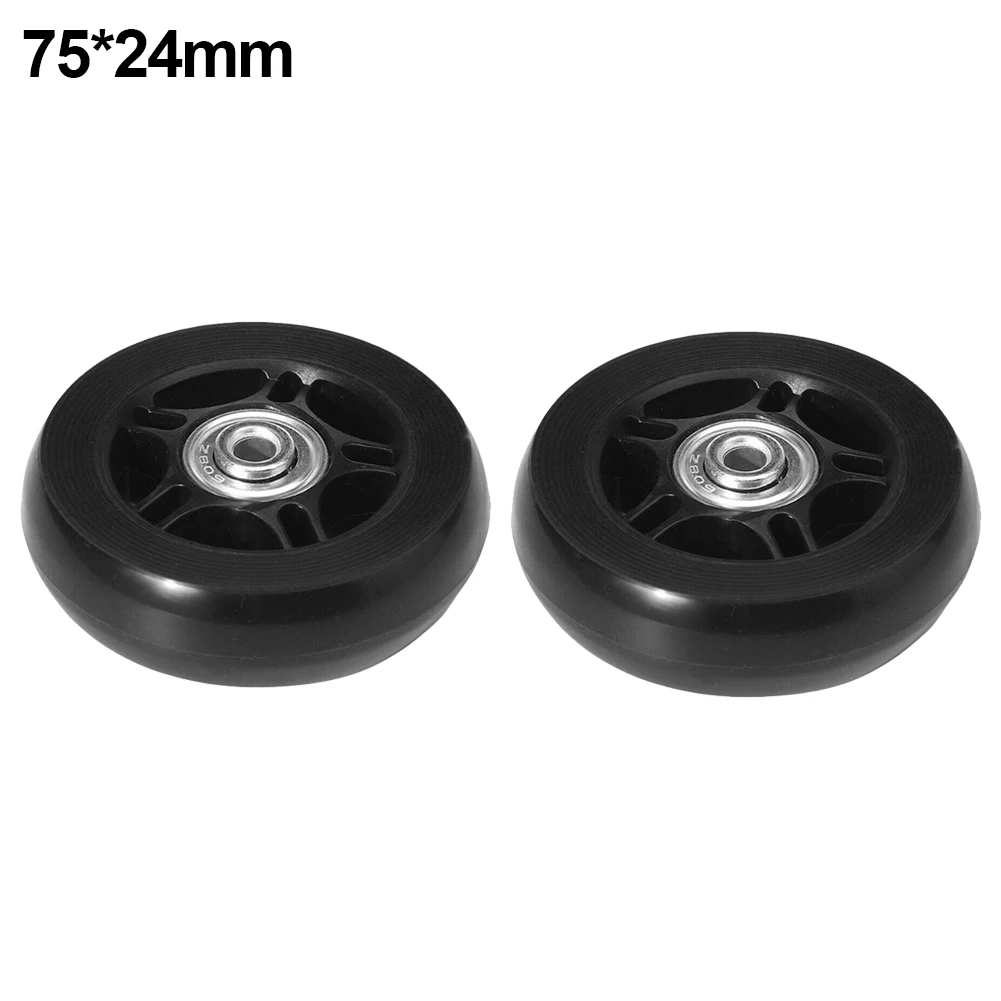 4 Ruote Di Ricambio Per Valigie 50x18mm - Gomma Durabile, Doppio Cuscinetto, Per Trolley Bagagli