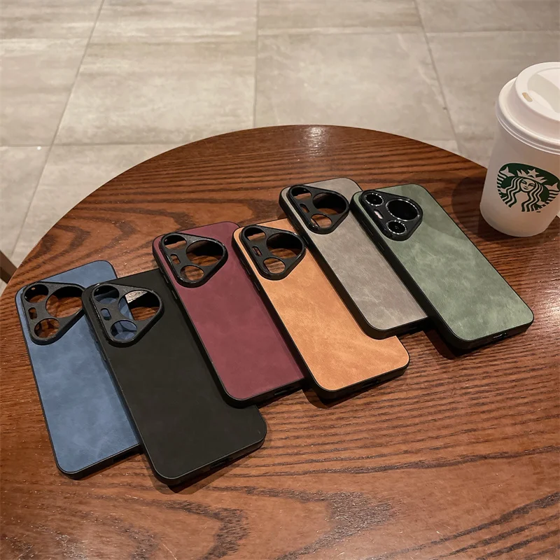 Luxury Matte TPU Leather Phone Case - Soft Cover