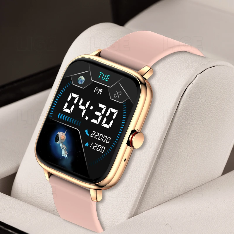 

LIGE Smart Watch Bluetooth Answer Calls Records Sport Mode Weather Push Waterproof Dial Pad Message Reminder Smartwatch Men Lady