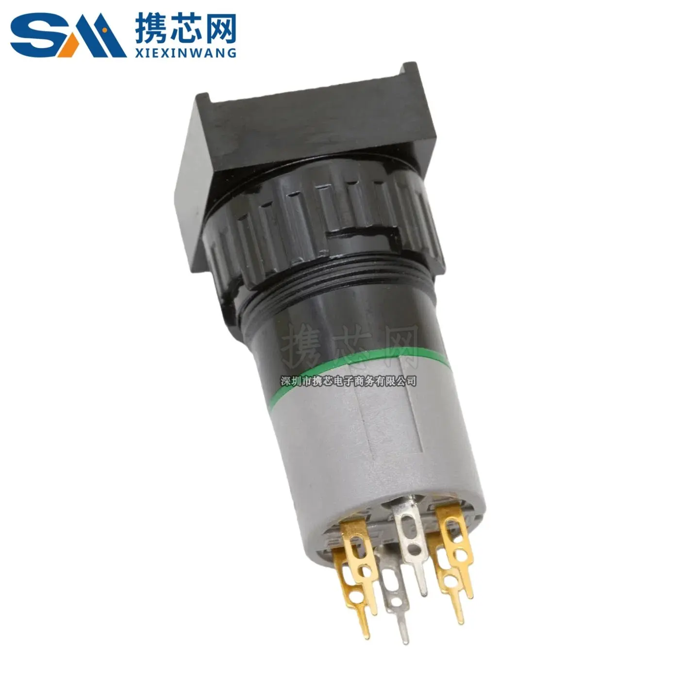 31-483.036 스위스 EAO 스위치 18mm x 18mm 발광 사각형 검정색 플라스틱 1NC/1NO 자동 잠금식