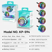 OKOP Altavoz Bluetooth inalámbrico caja de Metal bicicleta al aire libre altavoz Bluetooth portátil reproductor de música para ciclismo luz de Color RGB TF USB - Imagen 6