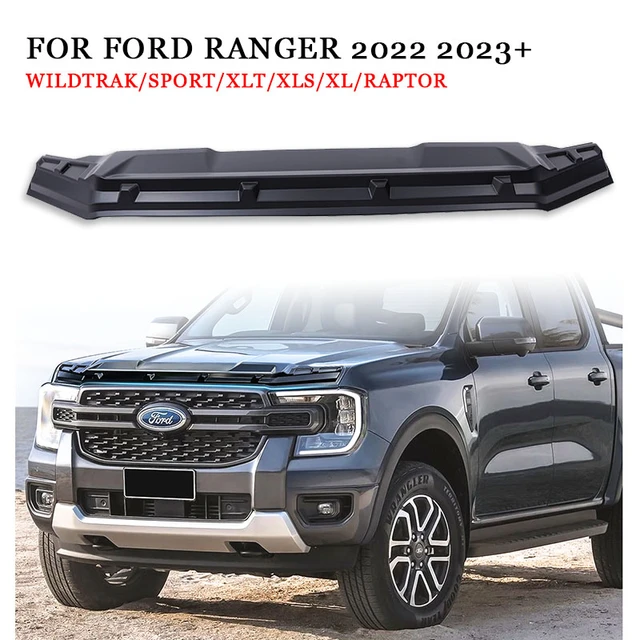 Black Bonnet Guard Shields For Ford Ranger Wildtrak Sport Xlt 2022 2023 Xls  Xl Raptor Bug Hood Deflector Protector Exterior Part - Hoods - AliExpress