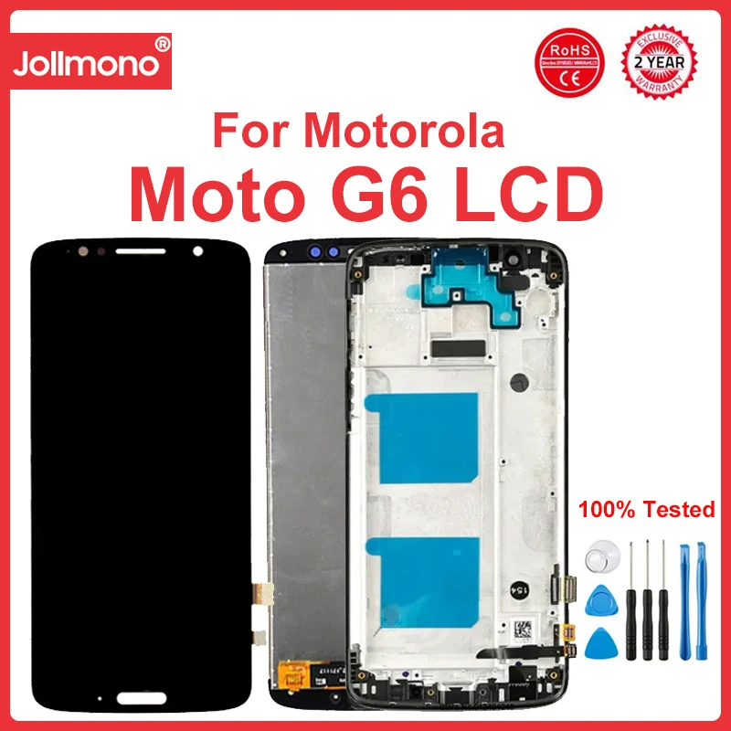 

Бесплатная доставка, ЖК-дисплей 5,7 дюйма для Motorola XT1925, ЖК-дисплей для Moto G6, ЖК-экран + сенсорный дигитайзер в сборе для ремонта экрана Moto G6