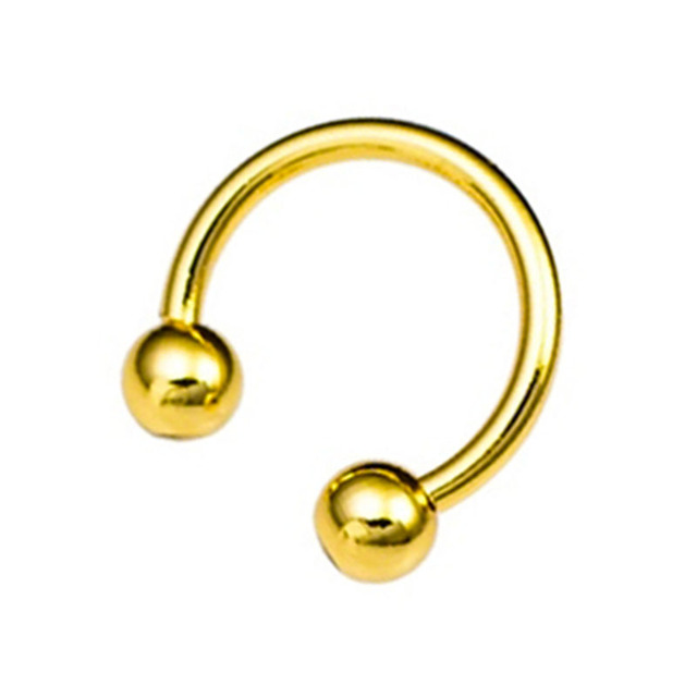 Style Stainless Steel C-bar Horseshoe Ring Vacuum Plating Nose Ring, Fake Piercing Nose Rings And Studs Jewelry