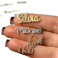 Lemegeton Customized Name Pendant Personalized Logo Charms Stainless Steel Jewelry Custom Initial Letter Name Gifts Wholesale