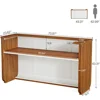70.8 Inches Large Reception Desk - Modern Front Desk, Retail Counter for Checkout, Lobby, Salon, Office, Walnut 2