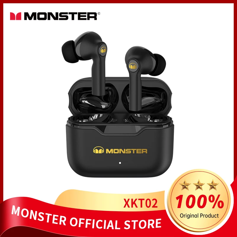 

Monster Original XKT02 TWS Earphones Wireless Bluetooth 5.1 Headset HiFi Sport Noise Reduction Headphones With Microphone