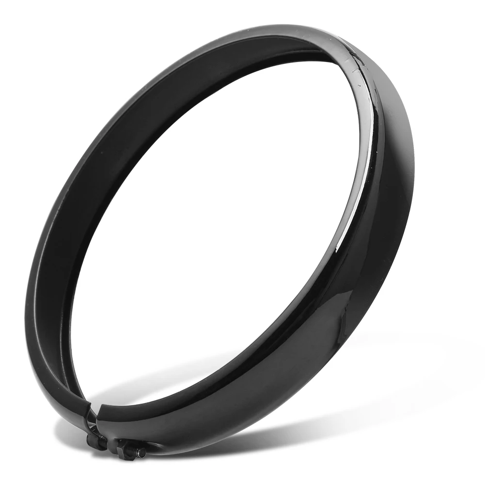 Motorcycle Black 5.75'' Headlight Headlamp Trim Ring For Harley Sportster Iron XL 883 1200 Dyna Softail Street Bob