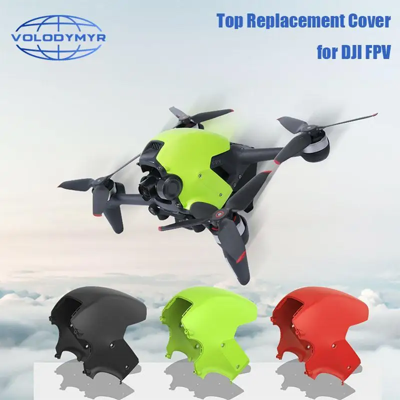 Couvercle supérieur drone DJI FPV - Coque remplacement noir, rouge, vert