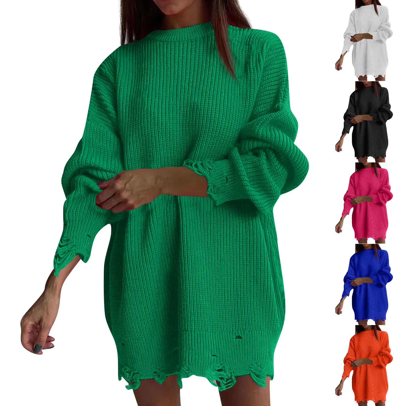 

Женские свитера оверсайз с круглым вырезом, пуловер с длинным рукавом, Свободный вязаный джемпер, Корейская одежда dongdaemun высокого качества