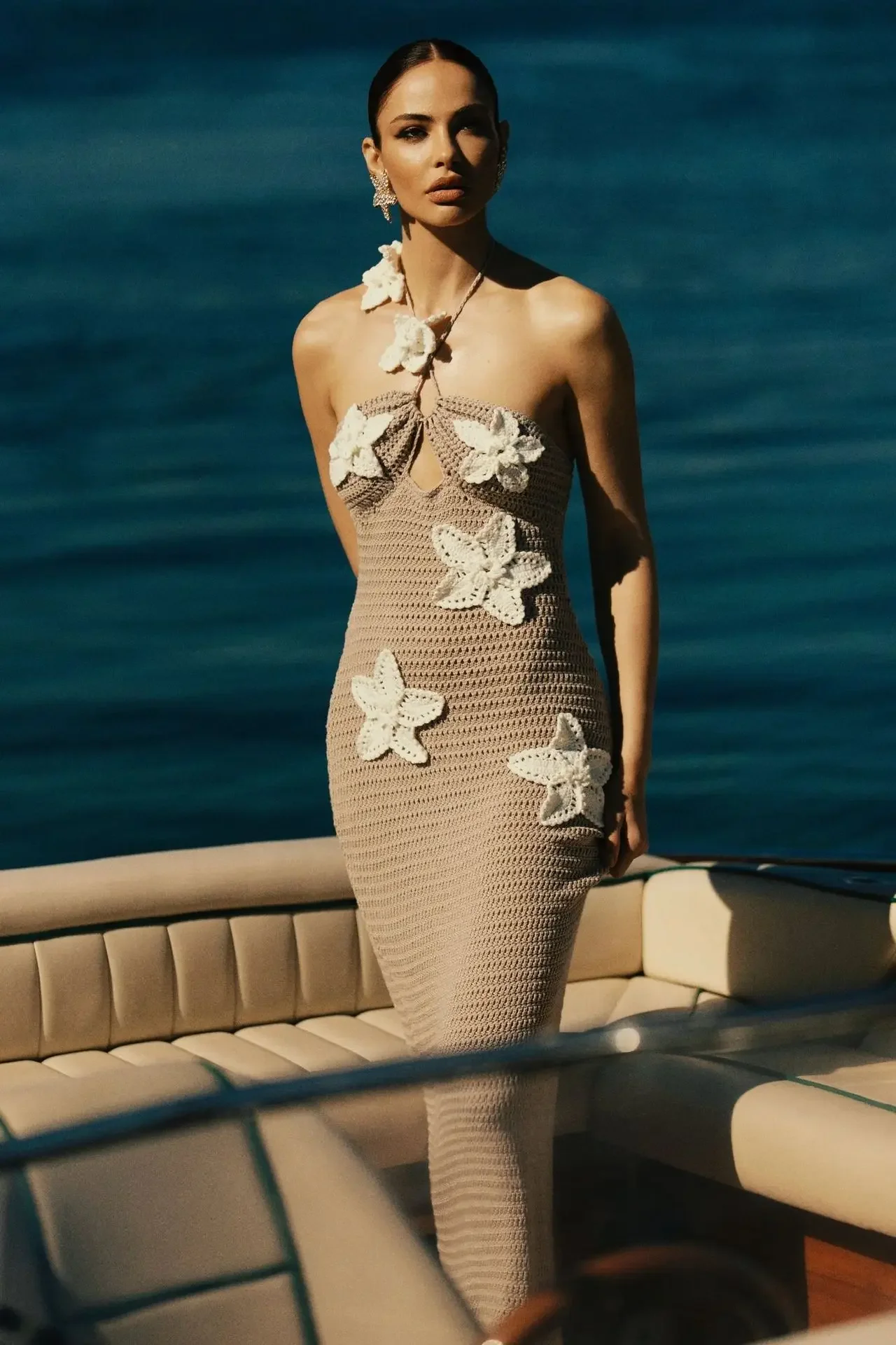 Vestidos de playa para mujer, vestido largo de punto con espalda  descubierta Sexy, vestidos largos de ganchillo con estrellas, ropa de playa  de verano 2024 para mujer - AliExpress, image size:1280x1920