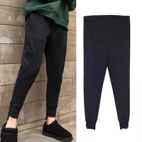 Autumn Pregnancy Haroun Pants Irregular Pregnant Women Cotton Trousers Loose Fashion  Sweatpants with Pockets 1
