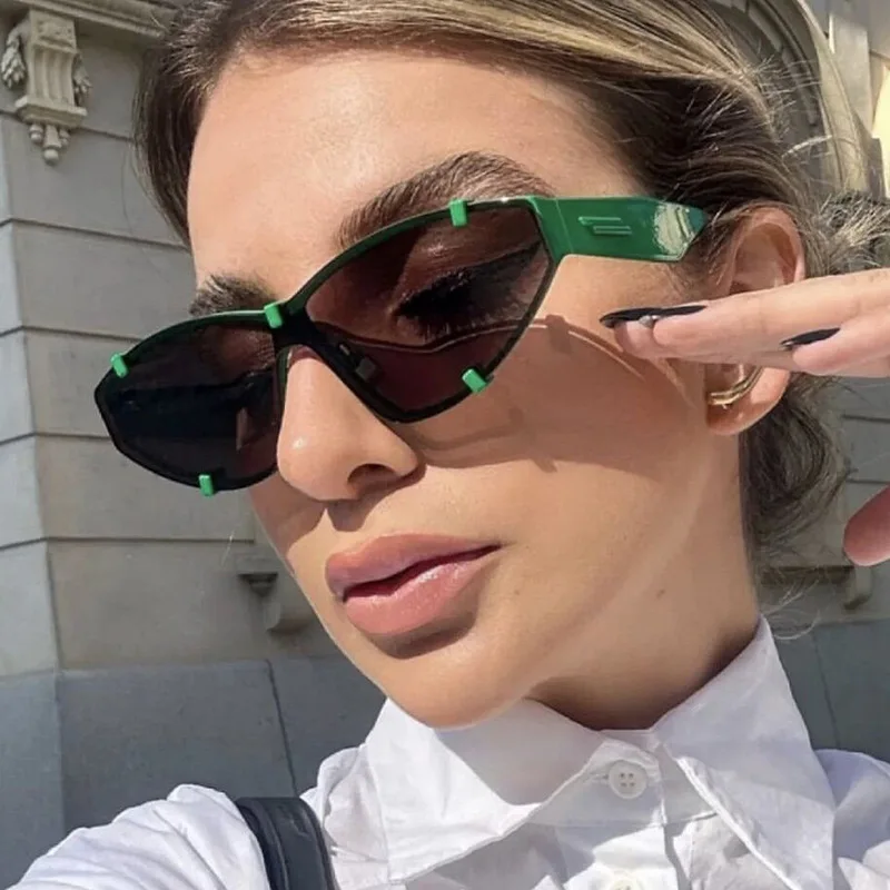 

Metal Rimless Sunglasses Women Vintage Irregular Sun Glasses Punk Men Square Eyeglasses Outdoor Shades Lentes De Sol Mujer