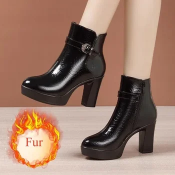 أحذية شتوية من الجلد الطبيعي 4