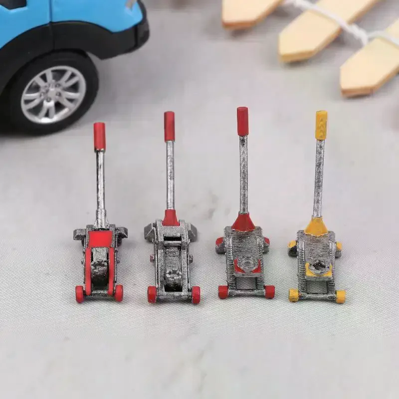 1/64 Scale Car Lifting Jack Model Modification Garage Repair Accessories Scene Collocation Miniature Sculpture Display