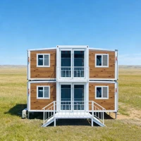Hôtel mobile modulaire de luxe moderne à double étage, pour vacances à la plage, en panneaux d'aluminium, garantie 2 ans, maison pliable personnalisable 1